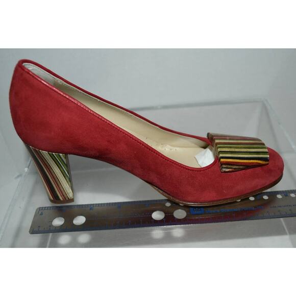 VGUC  Womens Designer Italian Suede Pumps - Picture 7 of 8